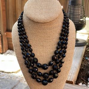Antique West German Triple Strand Necklace